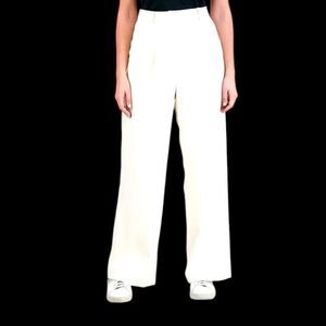 French Connection Women's Wide Leg Trouser Tan Size Medium